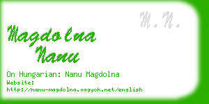 magdolna nanu business card